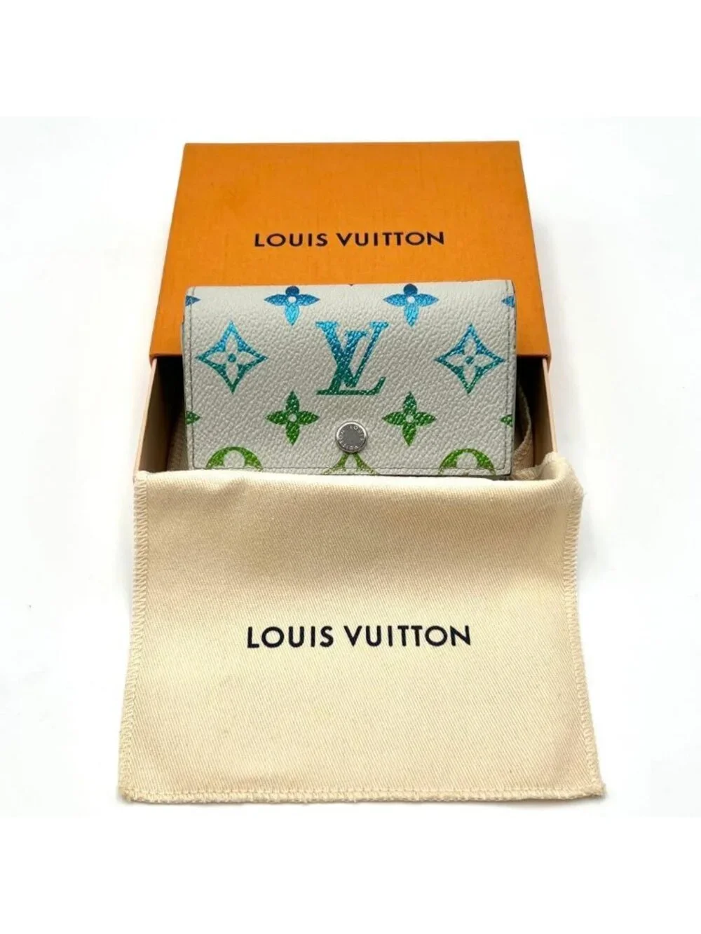 Louis Vuitton Monogram Victor Wallet Trifold Iridescent